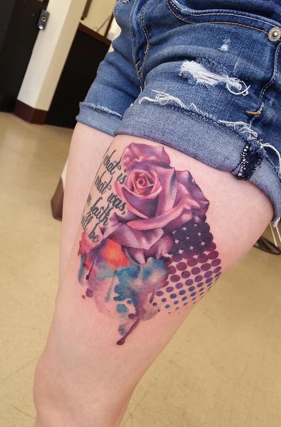 574x871 Geometricwatercolor Rose