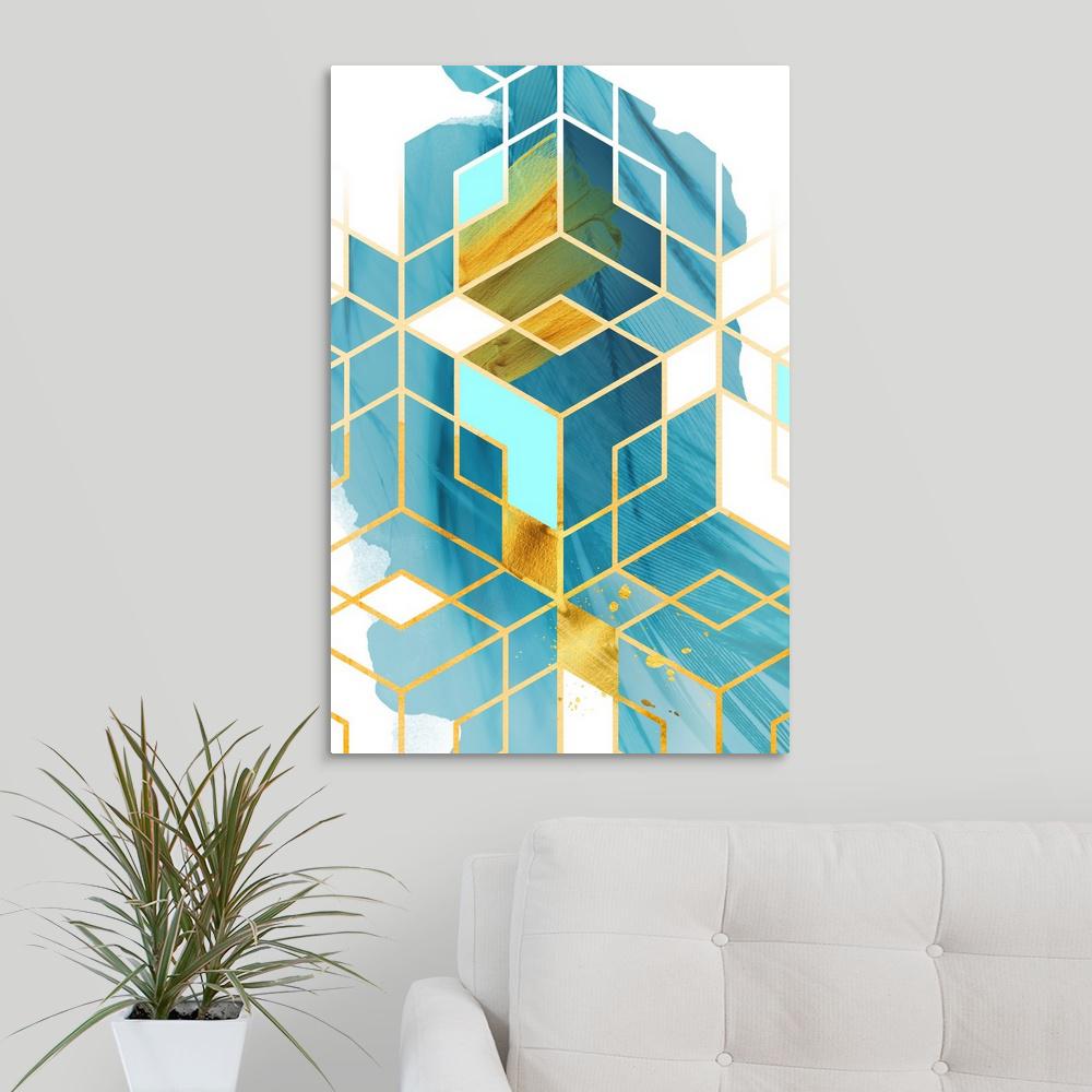 1000x1000 Greatbigcanvas Geometric Watercolor Gems I By Circle Art Group