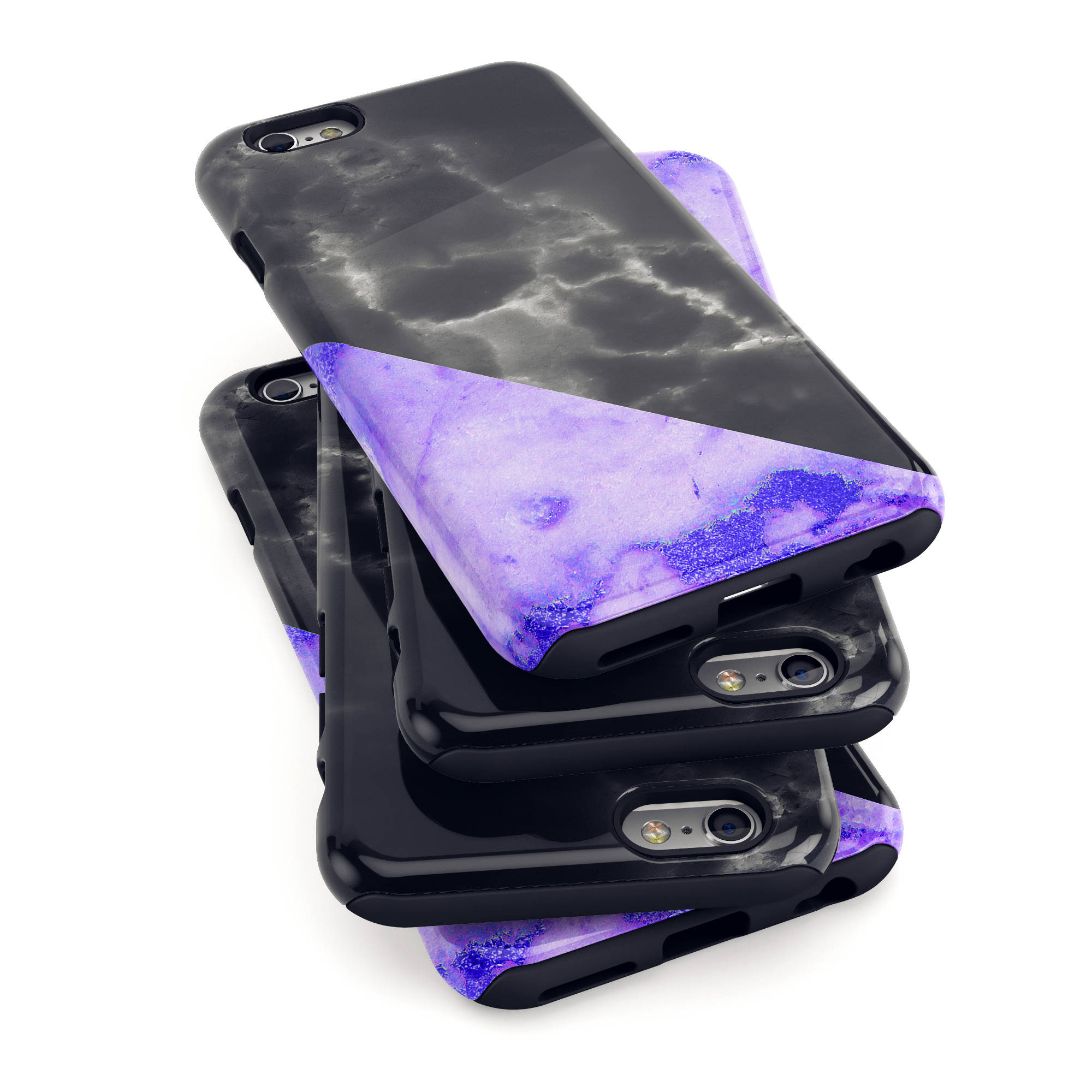 2000x2000 Purple Glitter Geometric Watercolor, Iphone 8 Case, Iphone 8 Plus