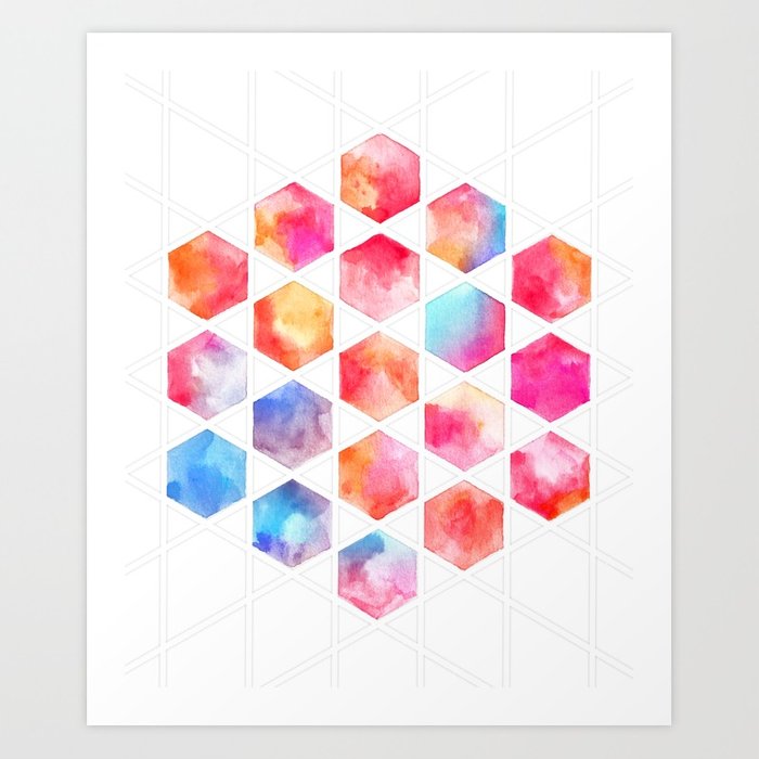 700x700 Radiant Hexagons