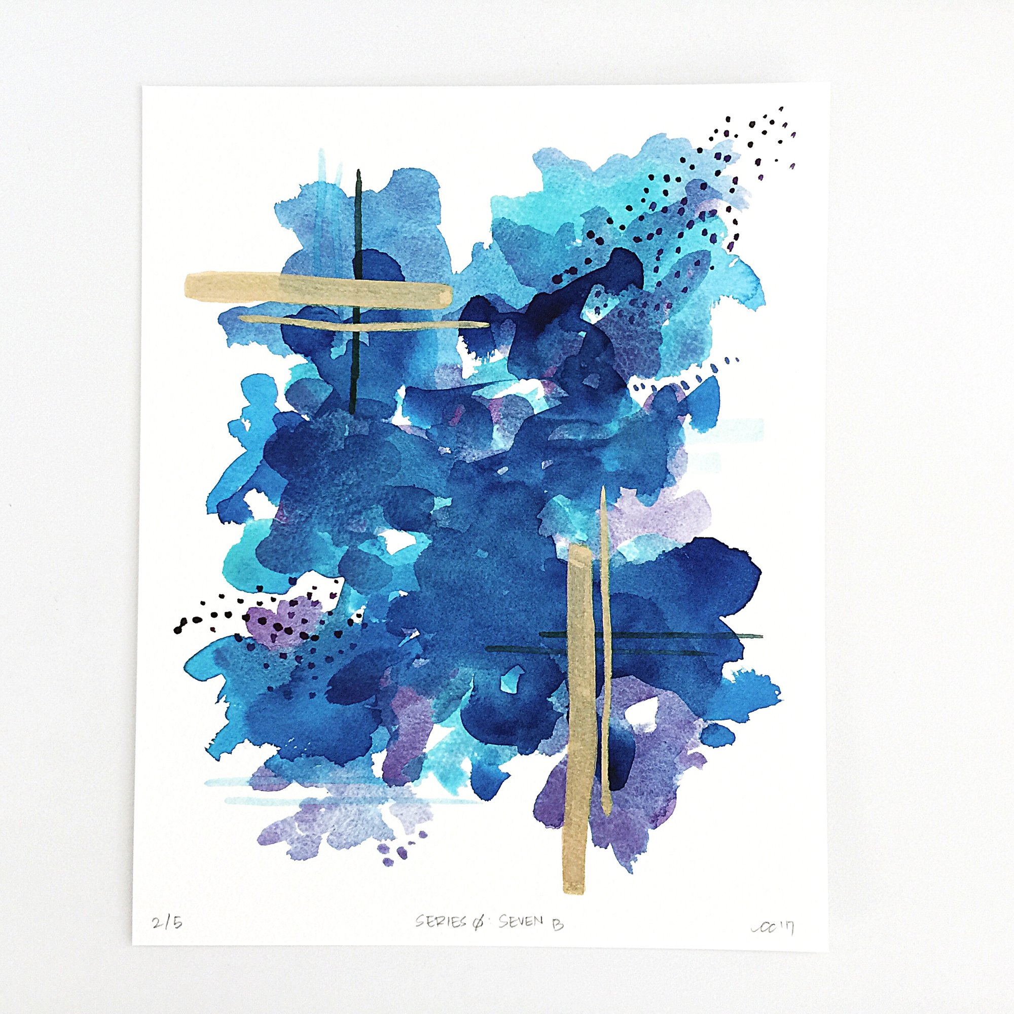 2000x2000 Series 0 Seven B Limited Edition Print Abstract Watercolor