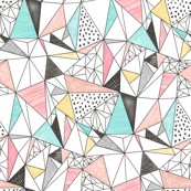 173x173 Geometric Triangles Fabric, Wallpaper Amp Gift Wrap