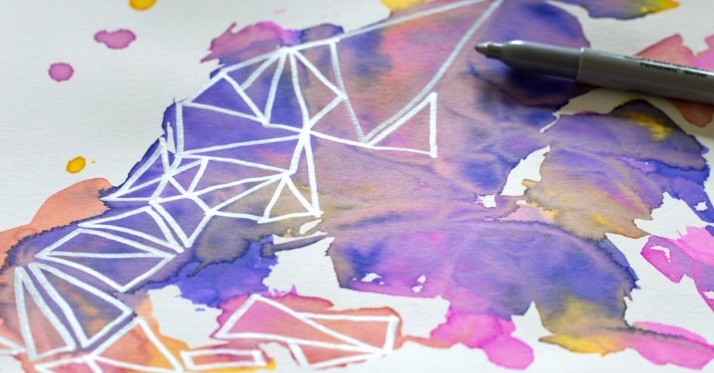 1024x536 Geometric Watercolor Art