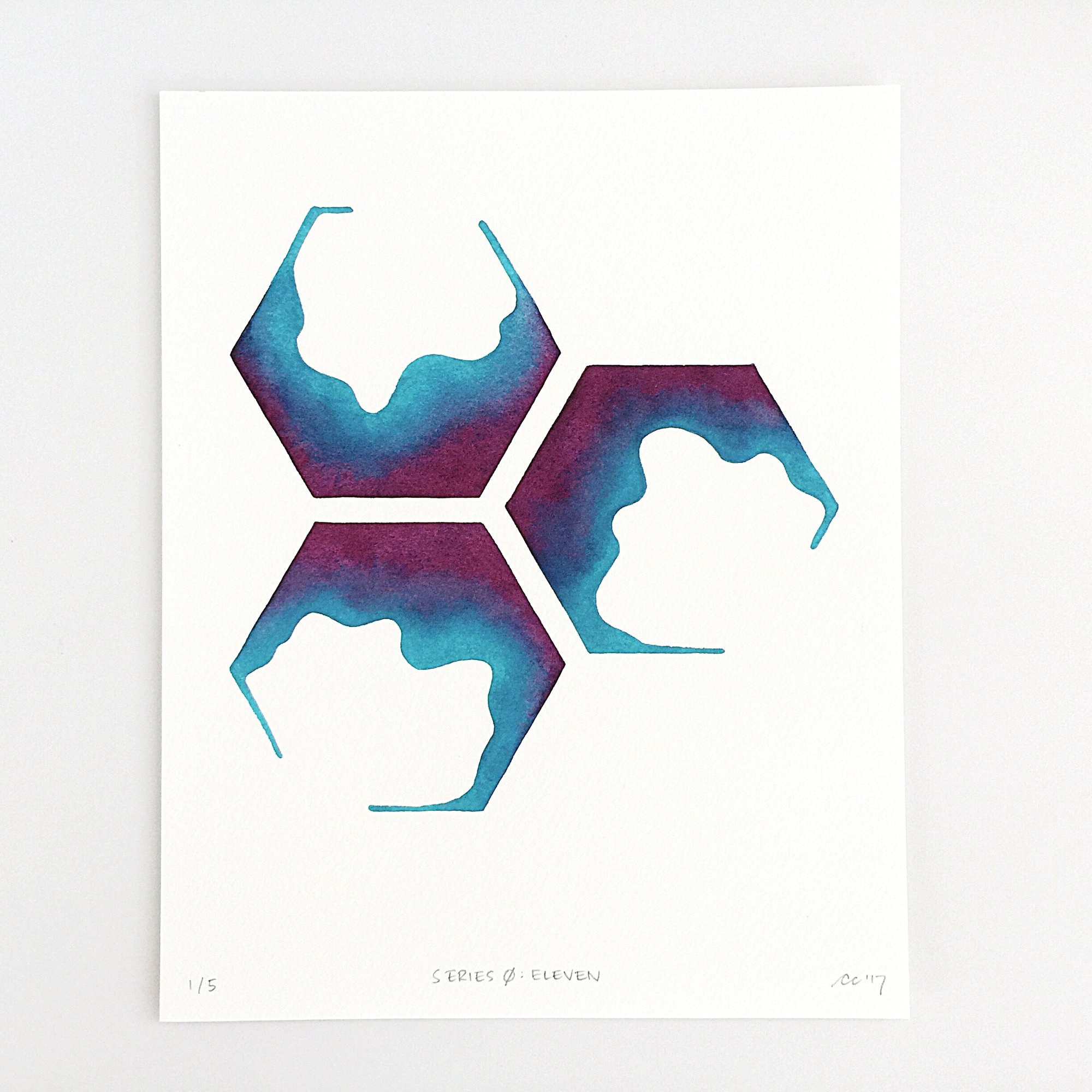 2000x2000 Series 0 Eleven Limited Edition Print Geometric Watercolor