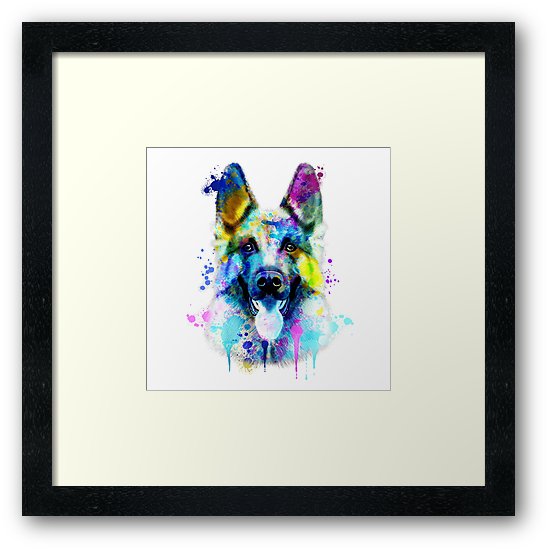 549x550 German Shepherd Watercolor, Watercolor Dog Print, German