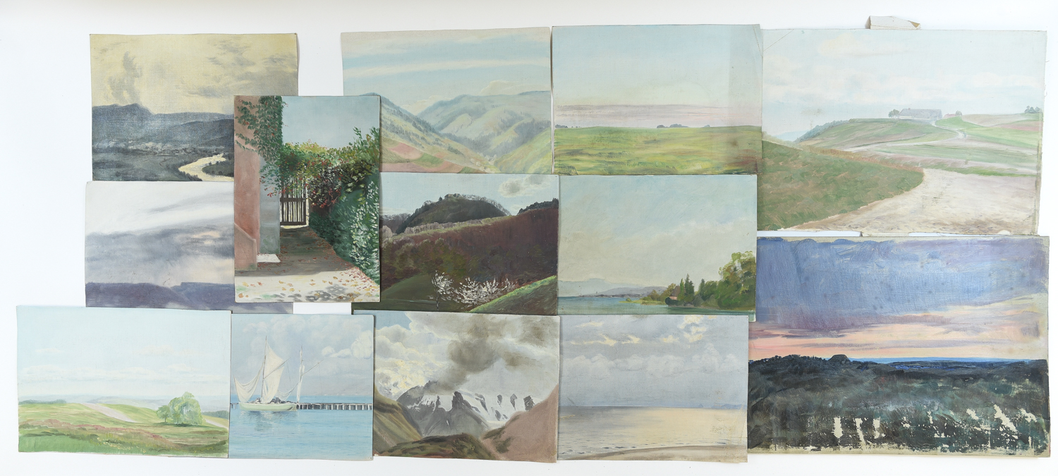 1500x675 Grouping Of German Watercolors Lofty Marketplace