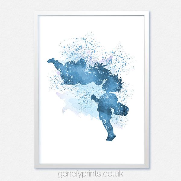 600x600 Ponyo Studio Ghibli Watercolor Print