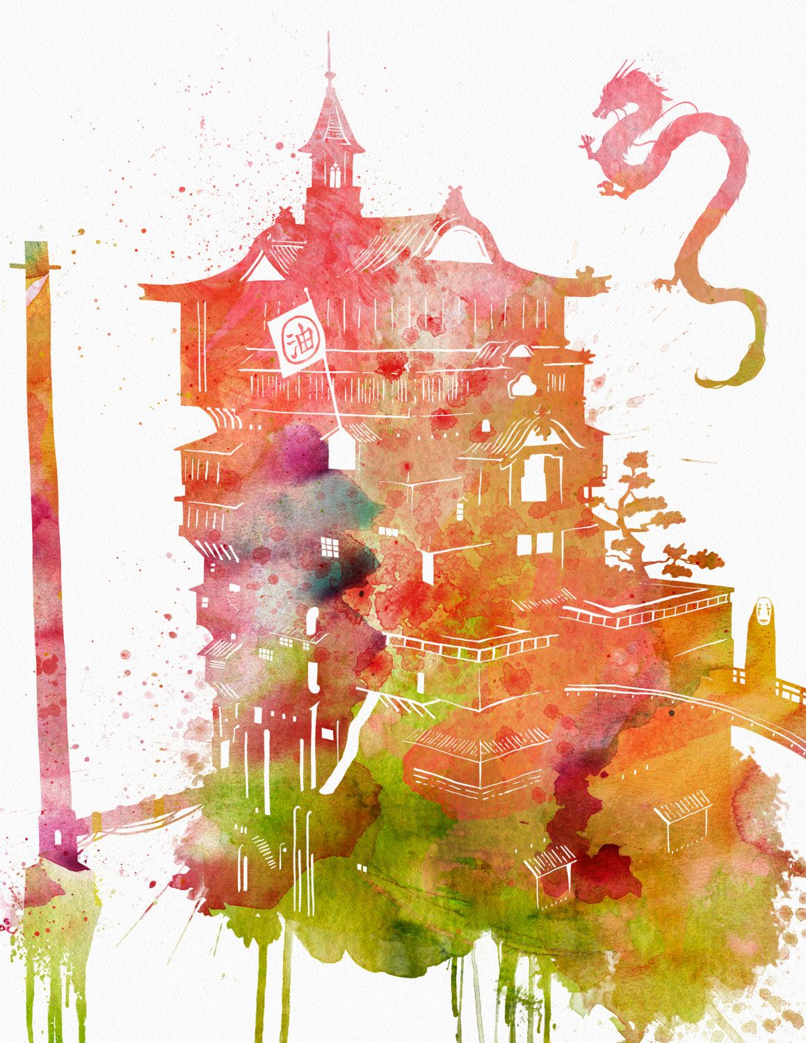 1159x1500 Studio Ghibli Watercolor Posters