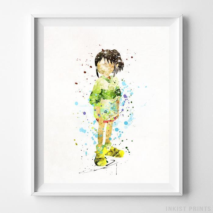 699x699 Chihiro Spirited Away Wall Art Ghibli Watercolor Poster Home Decor