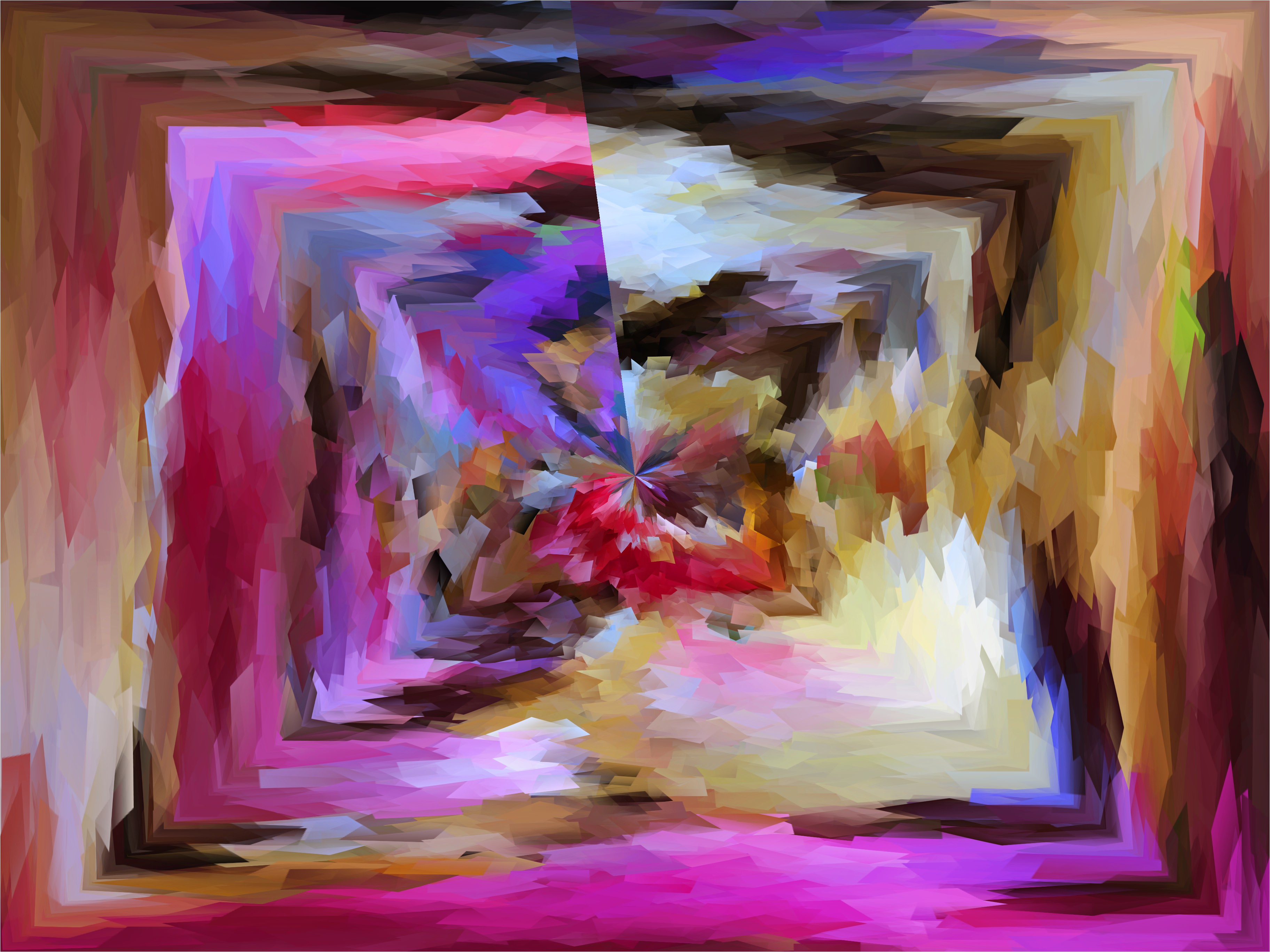 3648x2736 Wallpaper Painting, Bay, Artwork, Purple, Pink, Gimp, Magenta