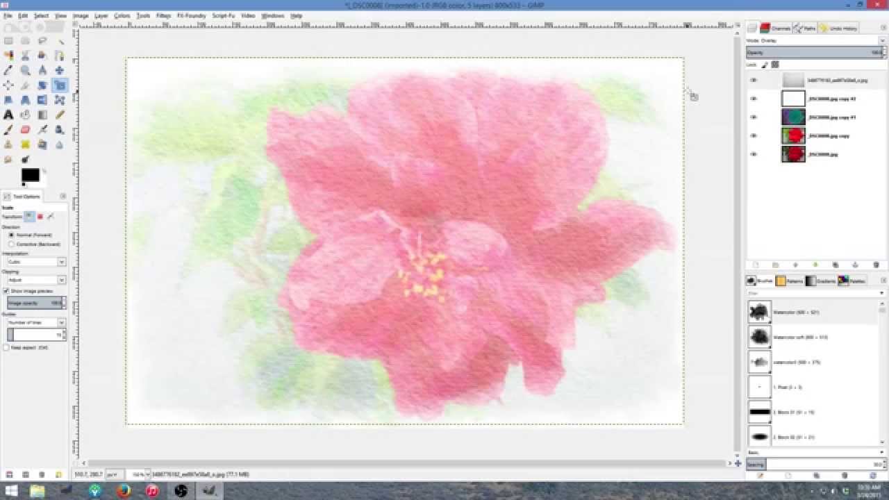 1280x720 Watercolor Effect Using Gimp 2.8