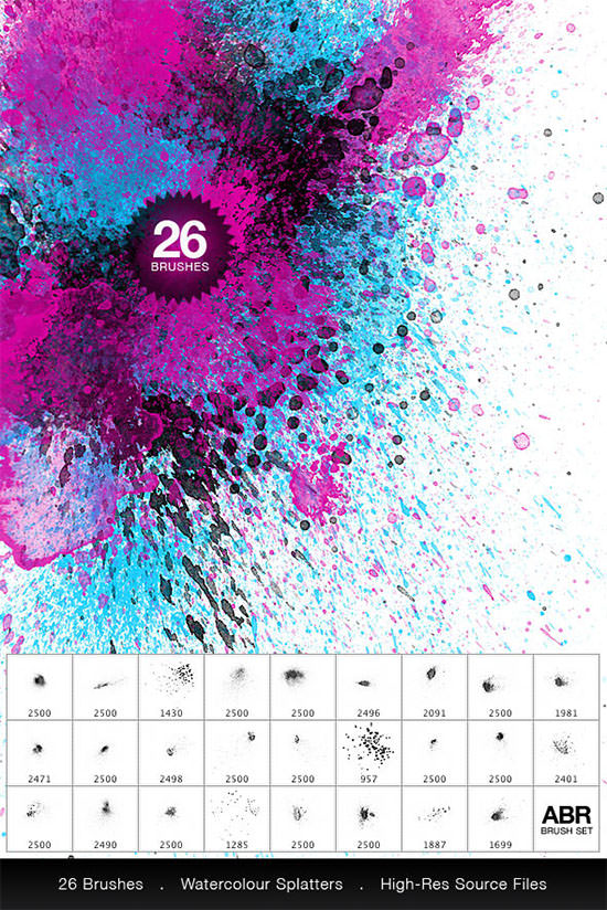 550x824 Best Downloadable Photoshop Paint Splatter Brushes Gallery