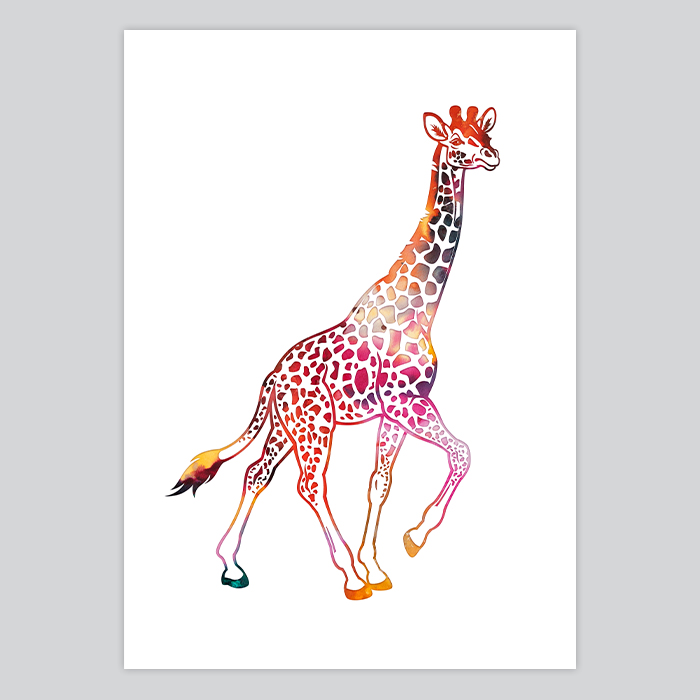 700x700 Watercolor Illustration Giraffe