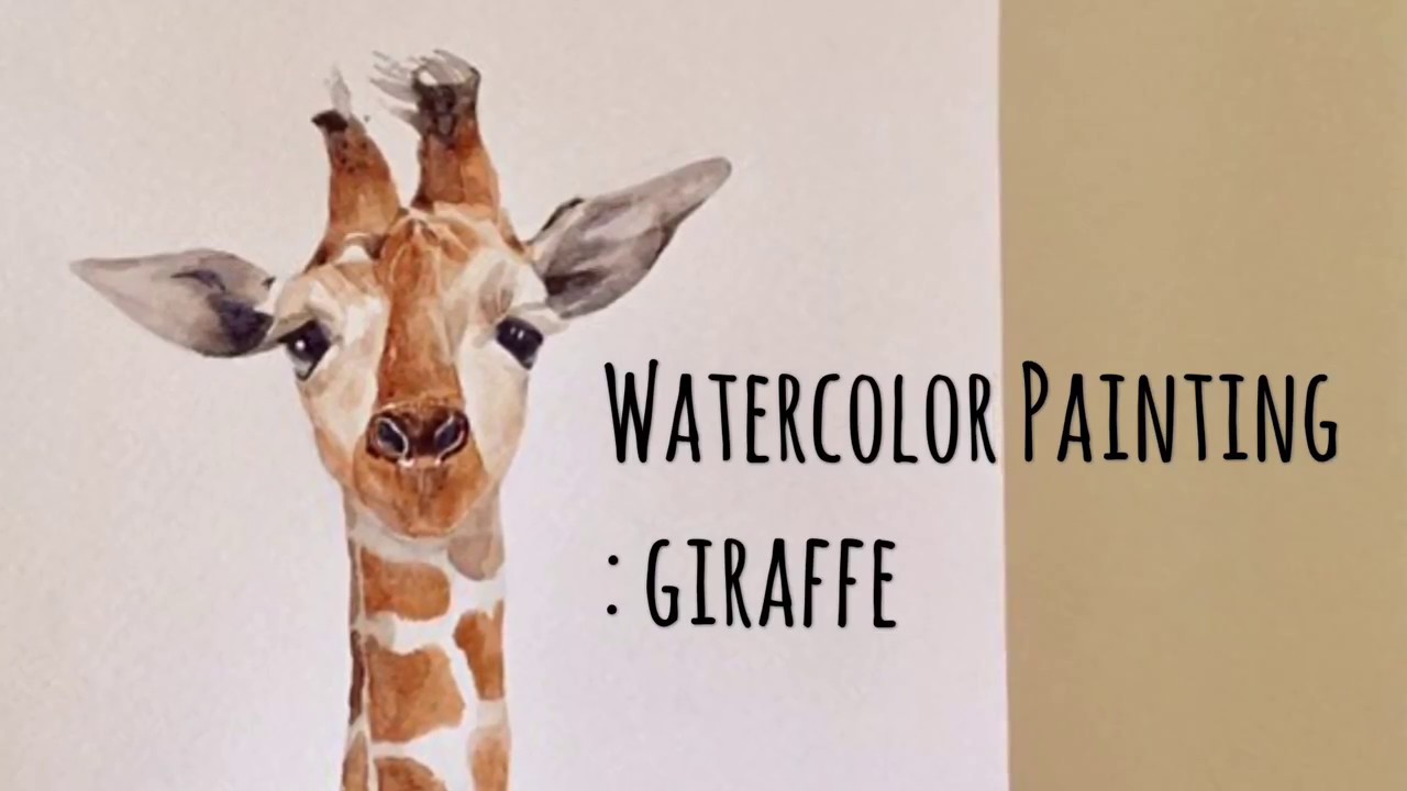 1280x720 Watercolor Speed Painting Giraffe