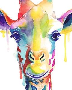 240x300 Beautiful Giraffe Watercolour Painting Canvas Home Wall Art Choose