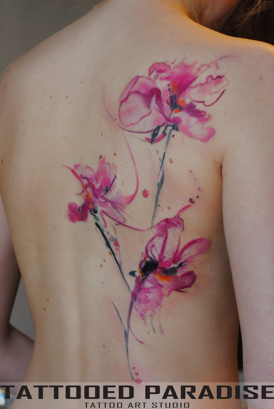 900x1341 Gladiolus Watercolor Tattoo