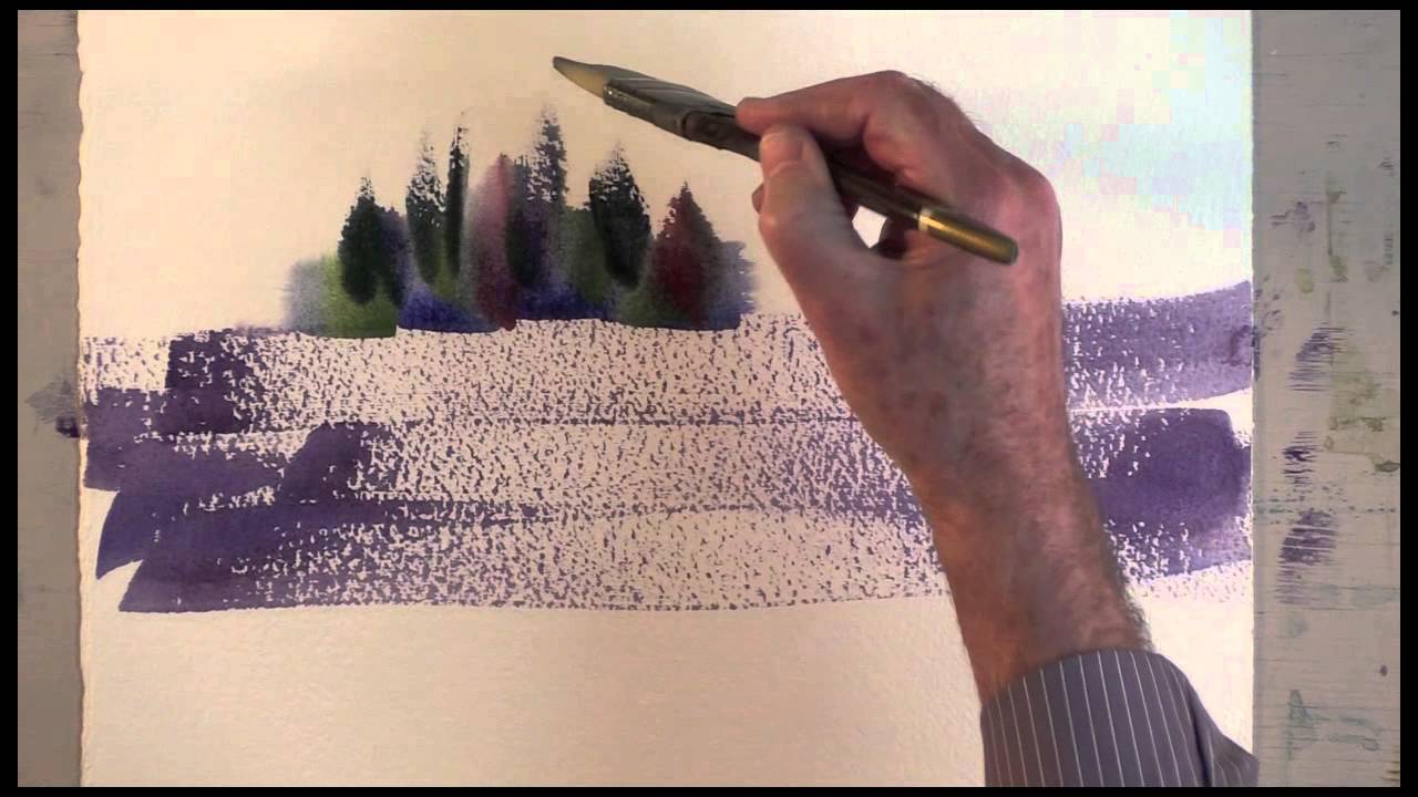 1280x720 Painting Glitter On The Ocean In Watercolor