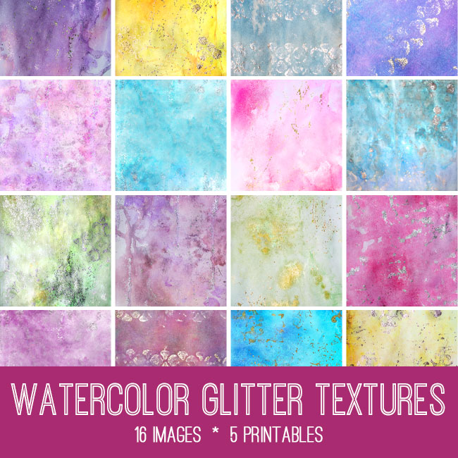650x650 Watercolor Amp Glitter Textures Kit