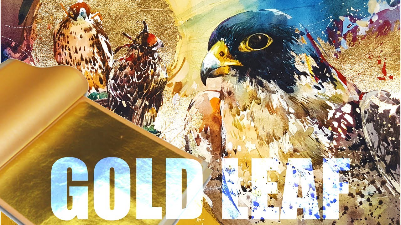 1280x720 Gold Leaf Watercolour