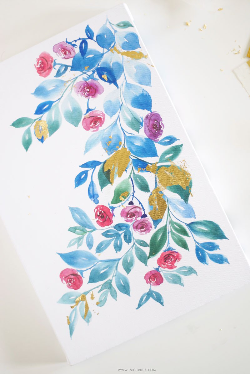 800x1195 Diy Gold Leaf Art On Canvas Inkstruck Studio