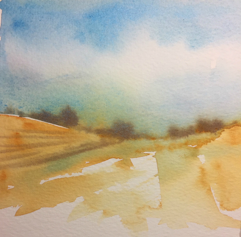 800x788 Julie Karlsson Daniel Smith Quinacridone Gold Watercolor Even