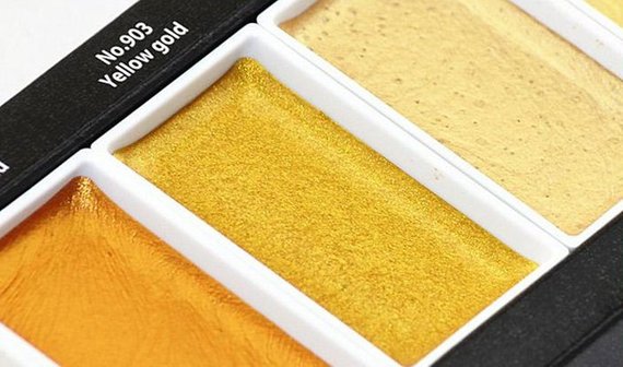 570x336 Kuretake Gansai Tambi Starry Colors Gold Metallic Watercolor Etsy