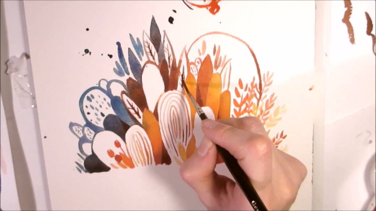 1280x720 Random Painting With Mijello Misson Gold Watercolors Personal