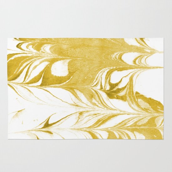 550x550 Suminagashi 3 Gold And White Marble Spilled Ink Ocean Swirl