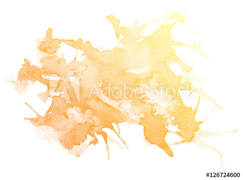 500x371 Abstract Orange Watercolor On White Background.this Is Watercolor