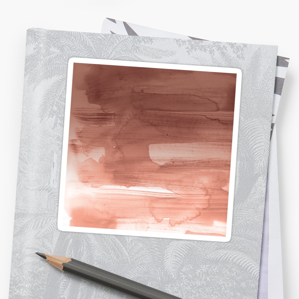 1000x1000 Rose Gold Watercolor Splash Stickers By Liz Plummer Redbubble