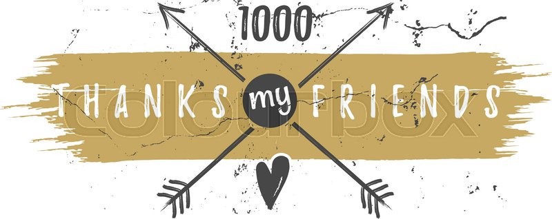 800x318 Vintage Thank You Watercolor, Ink Splash Badge. Social Media