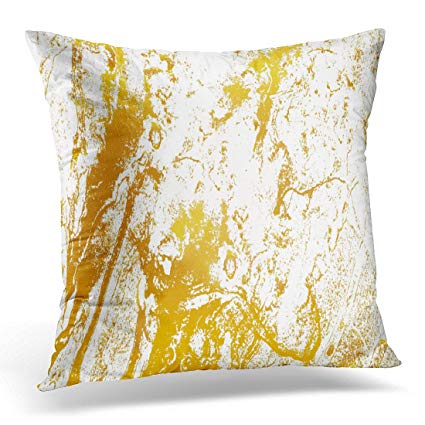 425x425 Breezat Throw Pillow Cover Paint Golden Abstract