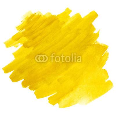 400x400 Yellow Splash Watercolor Hand Drawn Paper Texture Torn Isolated