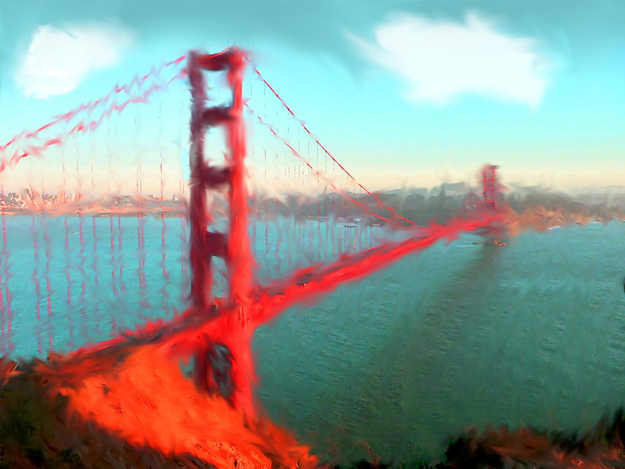 900x675 Golden Gate Bridge Watercolor Painting By Enki Art