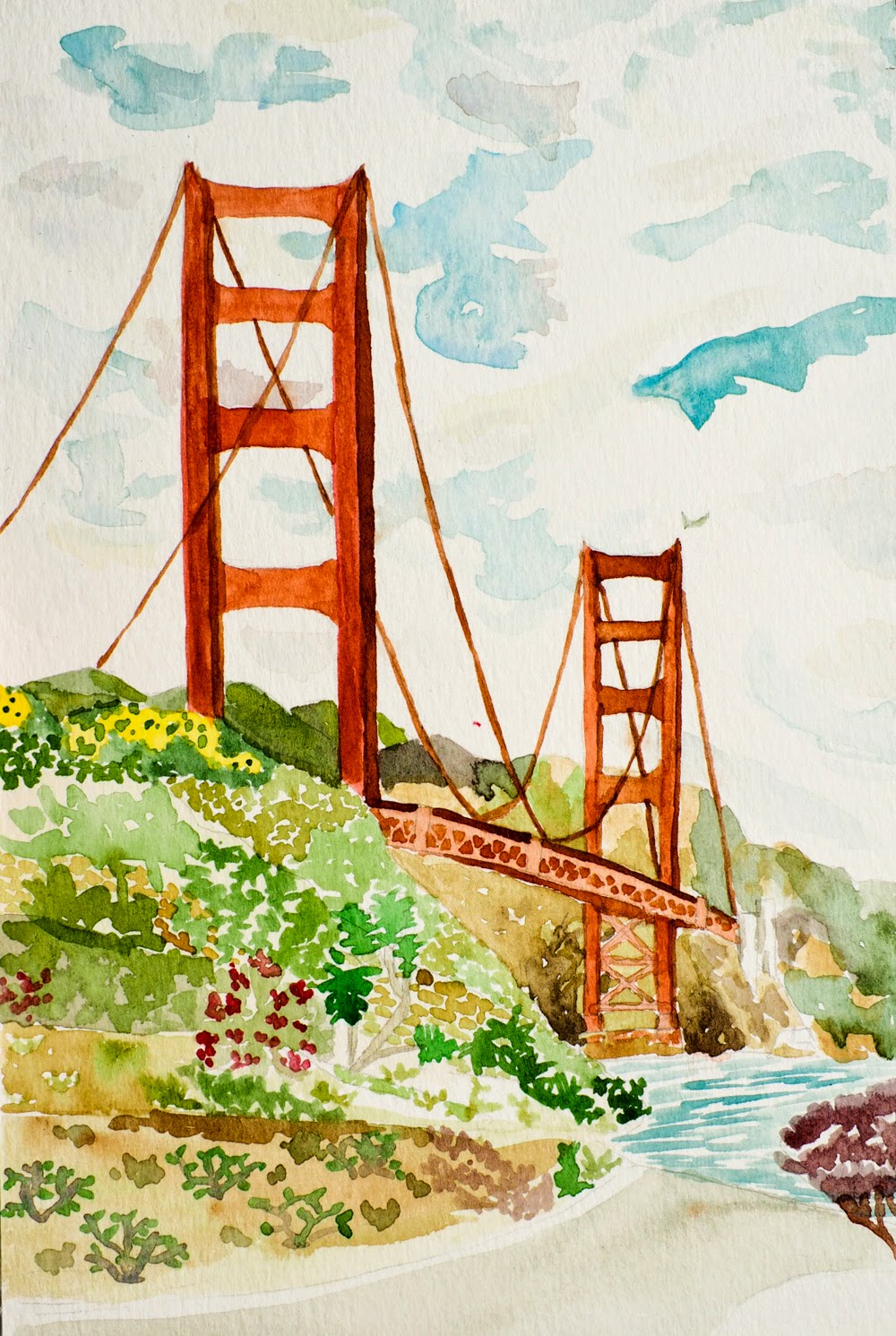 1000x1491 The Art Of A. Roy Greenfeld Golden Gate Bridge Ii