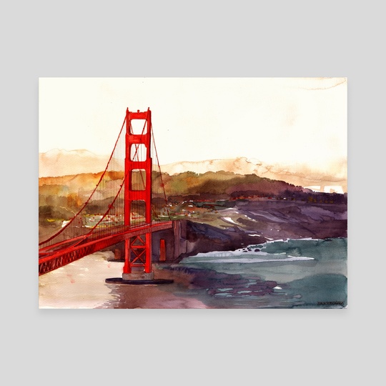 540x540 Golden Gate Bridge 2, An Art Canvas By Maja