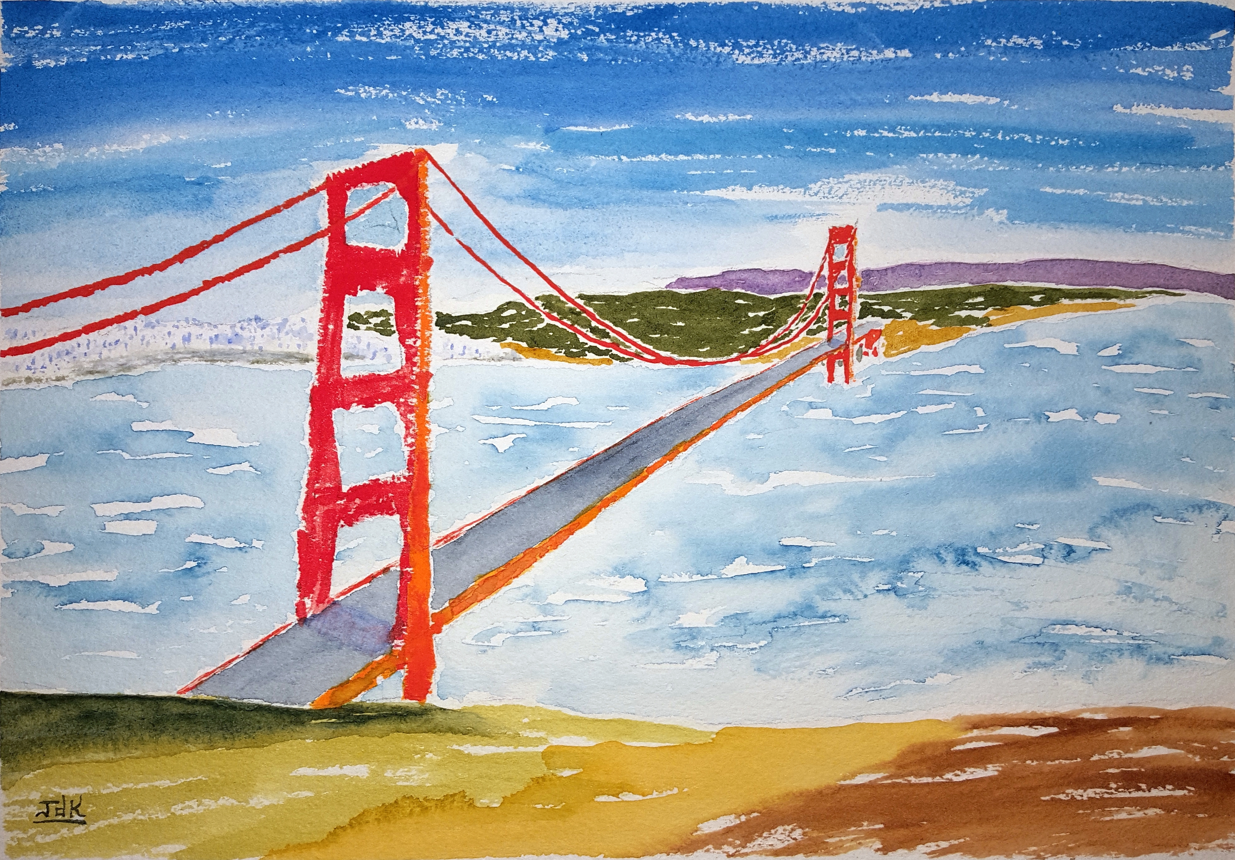 3962x2760 New Watercolor ~ Golden Gate Lore Art Of Lore