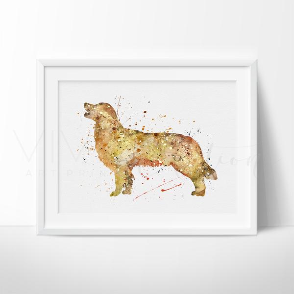 600x600 Golden Retriever Dog Animal Nursery Art Print Wall Decor