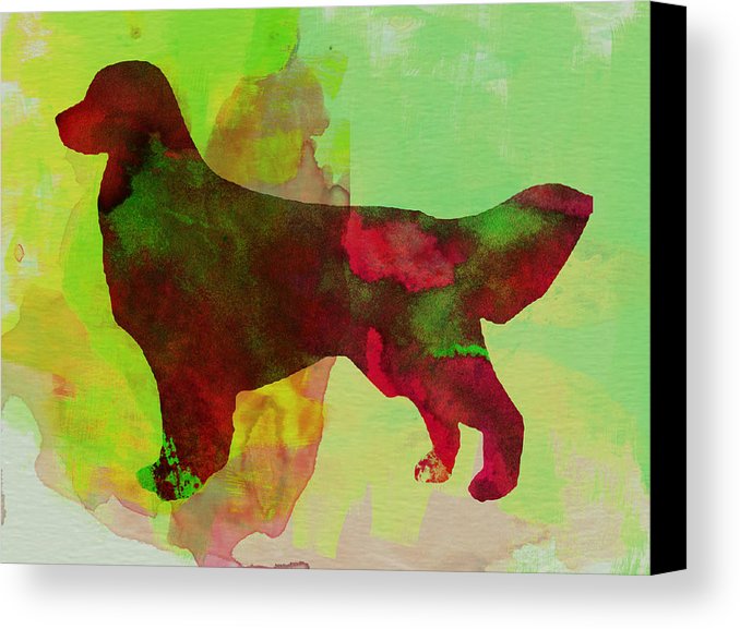678x577 Golden Retriever Watercolor Canvas Print Canvas Art By Naxart Studio
