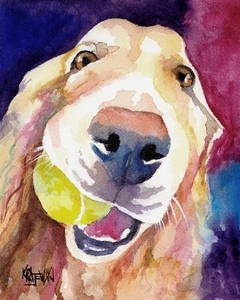 240x300 Golden Retriever Watercolor Portrait 102806