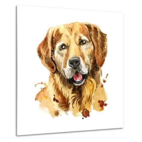 473x473 Watercolor Portrait Of Golden Retriever Art Print By Natalia