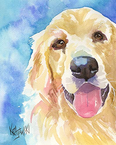 400x500 Golden Retriever Dog Fine Art Print On 100% Cotton
