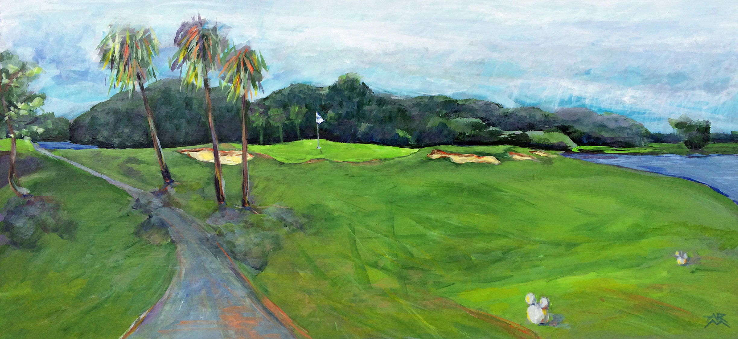 2447x1124 Anne Rosenvald Golf Course Art