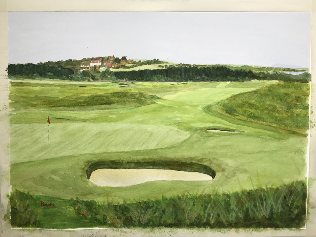 1067x800 Golf In Watercolor