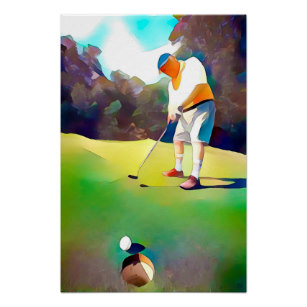 307x307 Golf Watercolor Art Amp Wall Zazzle.ca