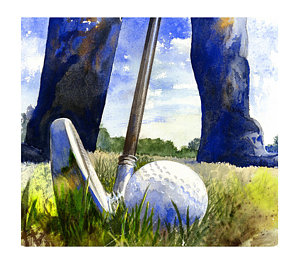 300x265 Golf Watercolor Posters Fine Art America