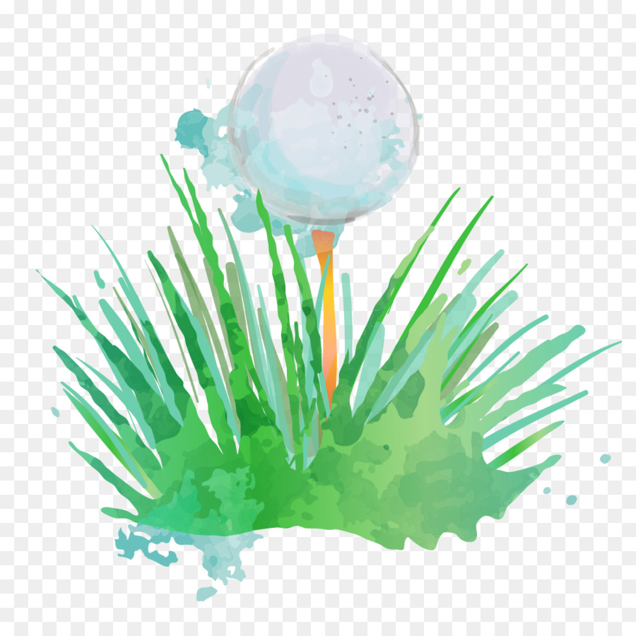 900x900 Golf Ball Golf Club Watercolor Painting