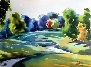 300x221 Golf Modern Art Original Landscape Painting Golf Muirfield Village