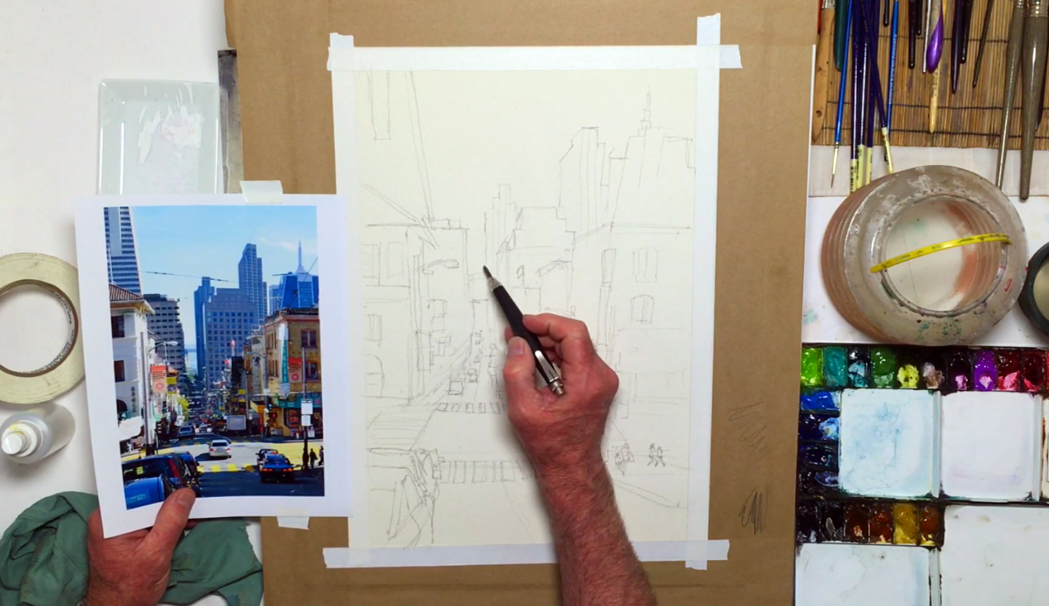 1529x884 City Landscape Painting A 15 Step Tutorial Filled With City