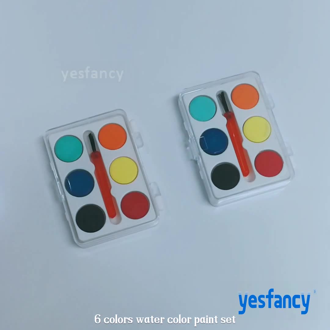 1080x1080 Good Quality 6 Colors Watercolors Paint Set Astm En71 Certificated